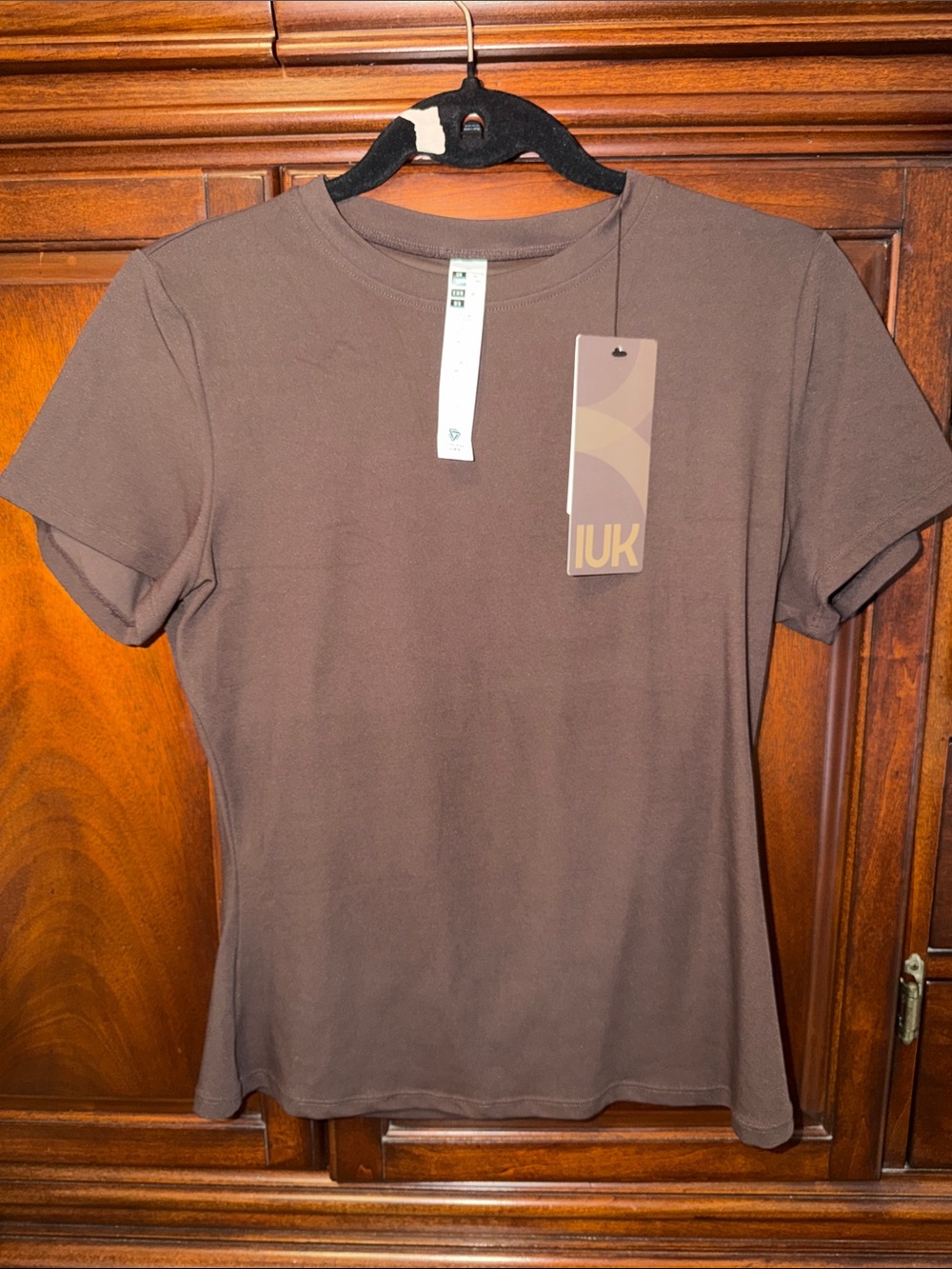 NWT chocolate brown fitted shirt size large